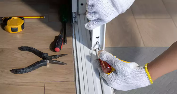 Backyard Sliding Door Track Repair in Jacksonville Beach, FL